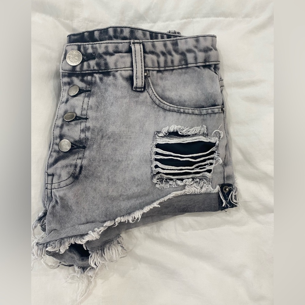 Distress Gray Jean shorts